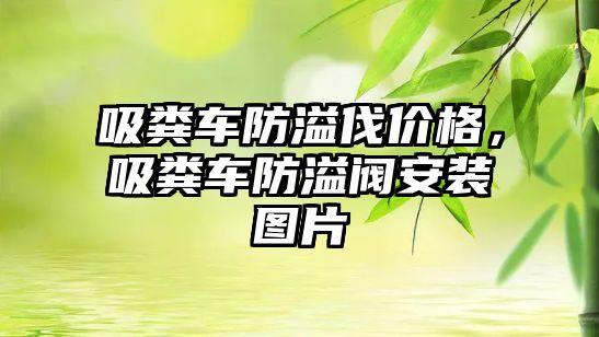 吸糞車(chē)防溢伐價(jià)格，吸糞車(chē)防溢閥安裝圖片