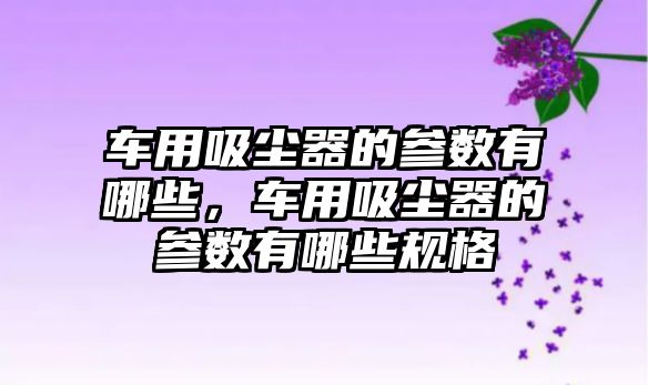 車(chē)用吸塵器的參數有哪些，車(chē)用吸塵器的參數有哪些規格