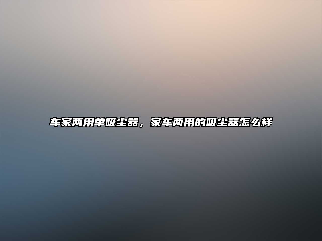 車(chē)家兩用單吸塵器，家車(chē)兩用的吸塵器怎么樣