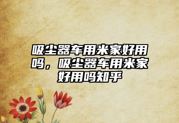 吸塵器車(chē)用米家好用嗎，吸塵器車(chē)用米家好用嗎知乎