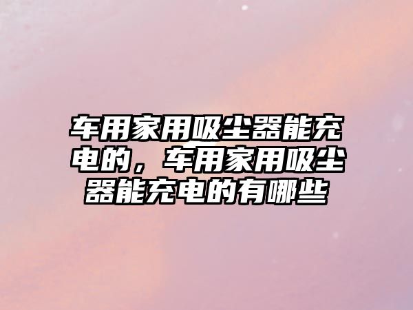 車(chē)用家用吸塵器能充電的，車(chē)用家用吸塵器能充電的有哪些