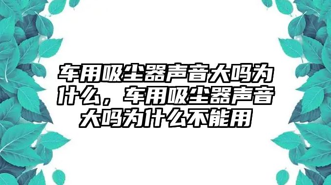 車(chē)用吸塵器聲音大嗎為什么，車(chē)用吸塵器聲音大嗎為什么不能用