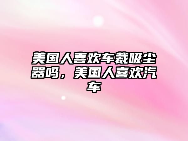 美國人喜歡車(chē)裁吸塵器嗎，美國人喜歡汽車(chē)